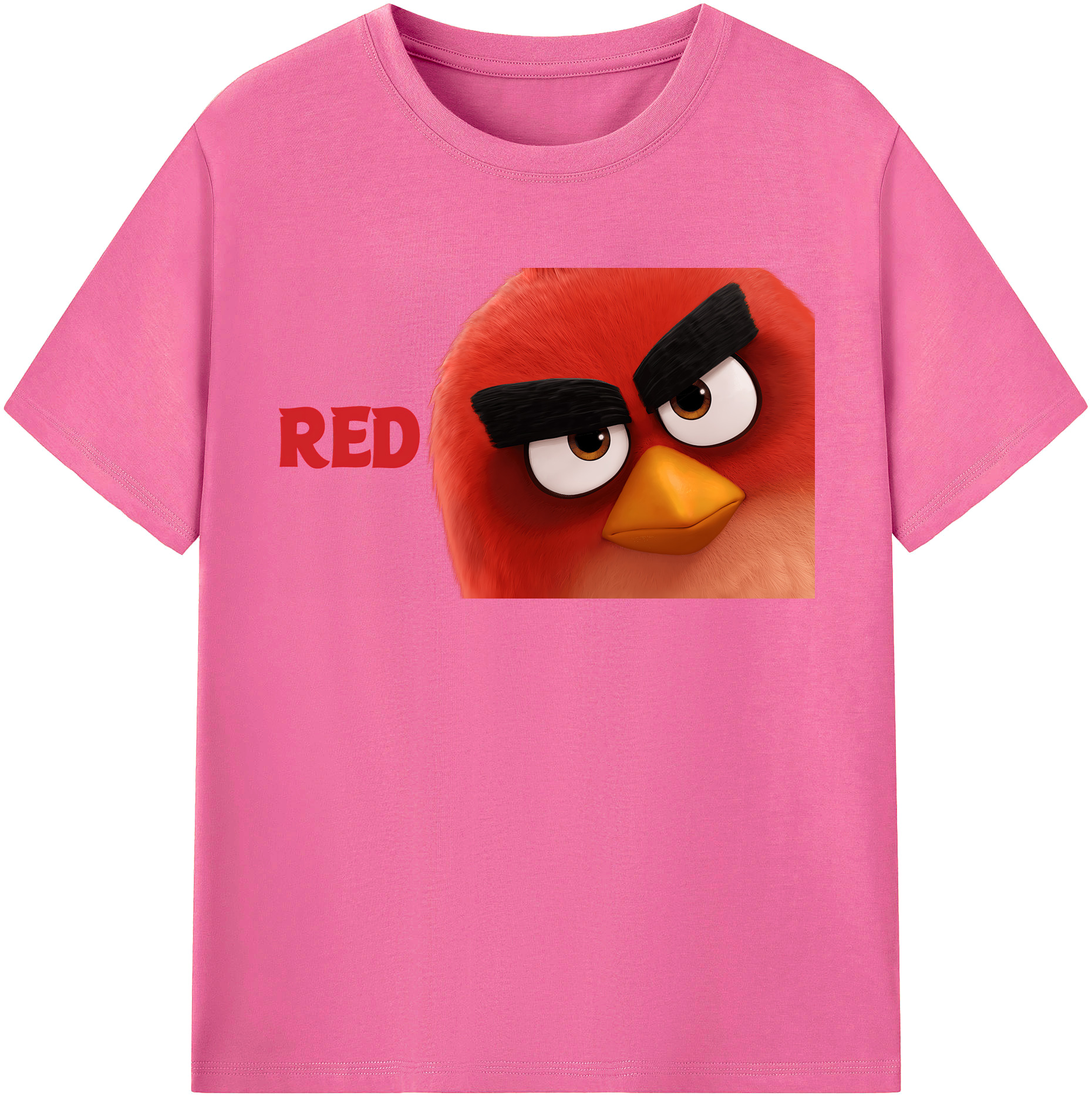 （画像用） Angry Birds アングリーバード レディースカジュアルプリントTシャツ（綿100％）